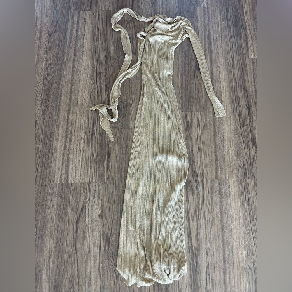 Paco Rabanne Gold One-Shoulder Gown (NWT) - Picture 3 of 6